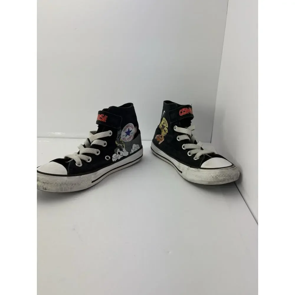 Converse x Tom and Jerry Chuck Taylor All Star HI Black youth Shoes Is 12.5